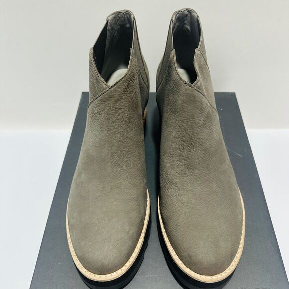 Eileen Fisher Caddy-TN Women's US 9.5M Chelsea Bootie Graphite Nubuck Wedge Heel - Picture 3 of 15